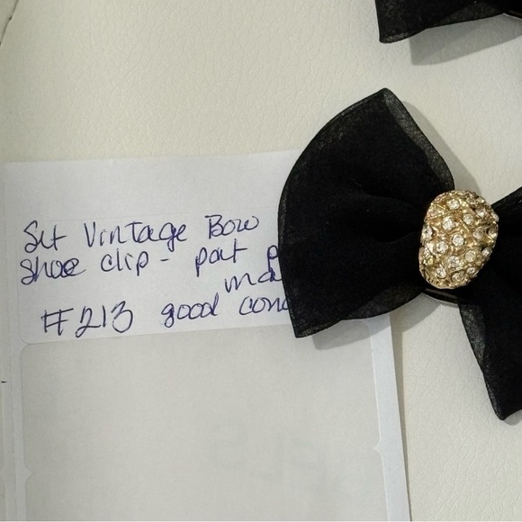 Vintage shoe clips rhinestones Pat Pending #213 - Picture 2 of 8